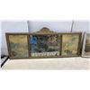 Image 7 : Two Framed Triple-Panel Pictures: King George VI and Queen Elizabeth, and Seascape, 14 x 32 1/2"