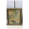Image 8 : Two Framed Triple-Panel Pictures: King George VI and Queen Elizabeth, and Seascape, 14 x 32 1/2"