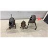 Image 2 : Garden Decor: Assorted Metal Sculptures: Spring Pigs, Metal Owls, Mushroom, & Abstract Figures