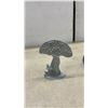 Image 7 : Garden Decor: Assorted Metal Sculptures: Spring Pigs, Metal Owls, Mushroom, & Abstract Figures