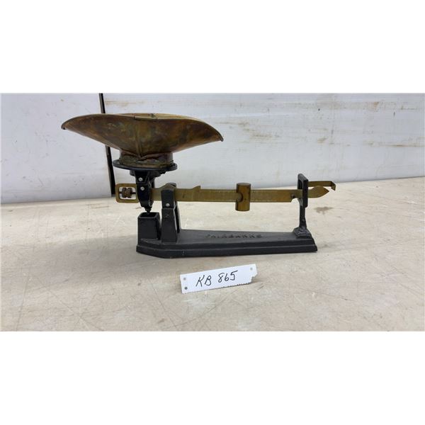 Fairbanks Countertop Scale with Brass Pan & Sliding Weight, KB 865