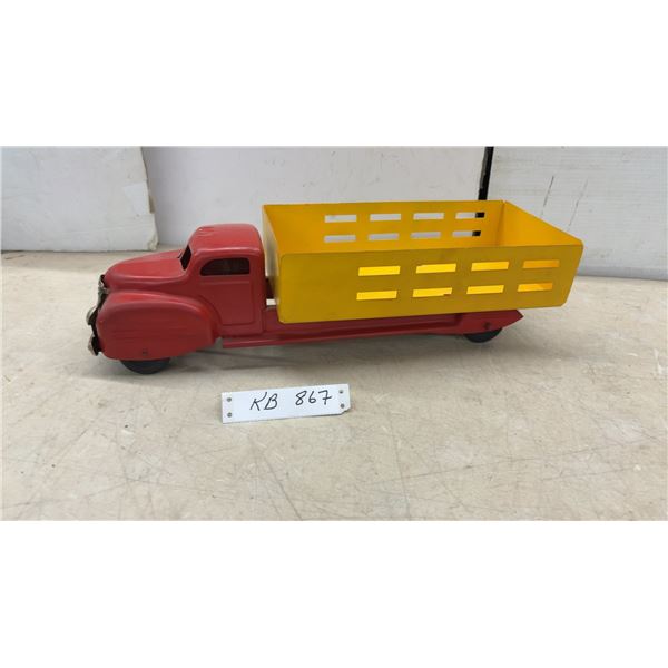 Vintage Marx Pressed Steel Toy Truck, 1940-50's, Restored, 5 x 18 x 6"
