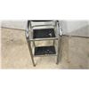 Image 4 : Chrome & Black Vinyl Step Stool with Two Steps