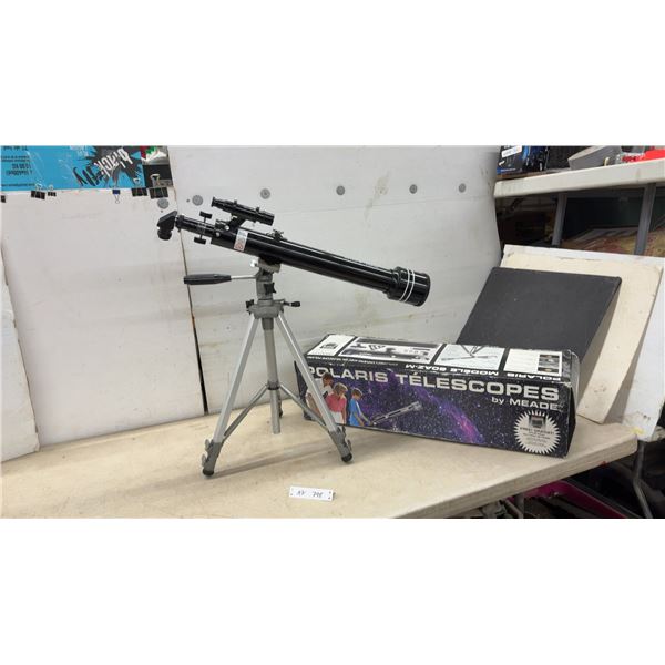 Meade Polaris Telescope, Tripod, Eyepiece, Finder Scope, & Original Package