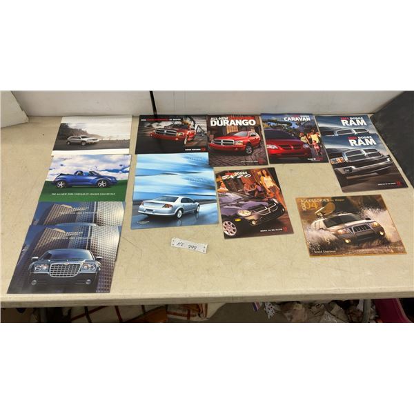 2004-2005 Dodge & Chrysler Car Brochures: Durango, Caravan, Ram, PT Cruiser, Pacifica, 300, & More