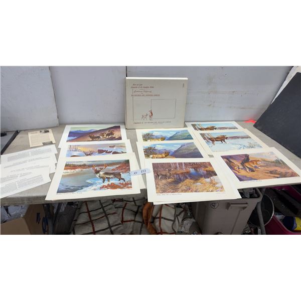 Monarch Life Assurance Co. "Romance of the Canadian Wild" Prints & Info Sheets, 13 x 16 1/2"