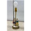Image 5 : Pair of Figural Table Lamps with Man Playing Mandolin & Woman in Gown, 15" High, No Shades