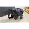 Image 7 : Carved Elephant Figures from India, Indian Folk Art Statues & Tin Box