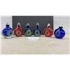 Image 1 : Six Morano Glass Perfume Bottles with Daubers