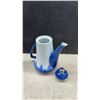 Image 4 : Blue & White Porcelain Lot: Vase, Jar, Mug, Creamer, Teapot, 2 Shakers, Dish, Bowl, & More