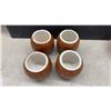 Image 3 : Assorted Pottery & Ceramics: 4 Brugal Coconut Cups, 2 Blue & Black Mugs, & More