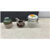 Image 9 : Assorted Pottery & Ceramics: 4 Brugal Coconut Cups, 2 Blue & Black Mugs, & More