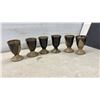 Image 11 : Assorted Pottery & Ceramics: (2) Lidded Jars, (6) Goblets, Creamer, Turtle Bank & More