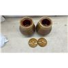 Image 4 : Assorted Pottery & Ceramics: (2) Lidded Jars, (6) Goblets, Creamer, Turtle Bank & More