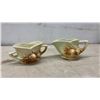 Image 2 : McCoy Pottery Acorn Pattern Ceramic Creamers, Planter, and Brown Glazed Bowl, Late 1940s-1950s