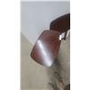 Image 3 : Set of 2 Dark Brown Wooden Folding TV Tray Tables with Rounded Rectangular Tops and X-Frame Legs
