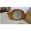 Image 2 : Bulova Quartz Wooden Wall Clock with Roman Numerals and Gold-Tone Bezel Plus