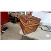 Image 2 : Vintage Cadillac Addison Beige Bakelite Tabletop Radio, Wicker Picnic Basket and Military History