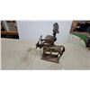 Image 5 : Western Cowboy & Horse Sculpture, Paper Mashe ? Leather