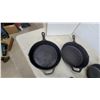 Image 3 : Cast Iron Cookware Set with Griddle, Two-Handle Pan, and Skillets, or Fry Pans 5 Pieces