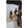Image 4 : Vintage Zorro's Mexican Statues, Genuine Leather, Onyx, and Paper Mache Figures on Wood Bases