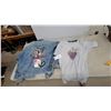 Image 1 : Looney Tunes Denim Jacket, WB Shield Graphic T-Shirt, and Porky Pig Ceramic Mug