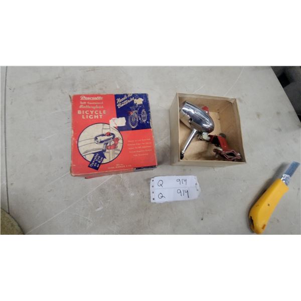 Powerlite Self-Contained Batteryless Bicycle Light by Sears Roebuck with Original Box