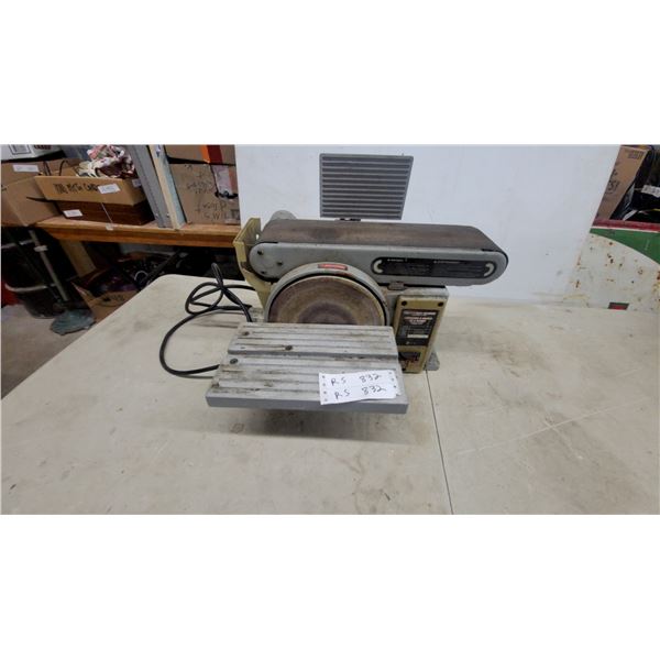 Rockwell Delta Combination Belt and Disc Sander with Adjustable Work Rests 4"+8"