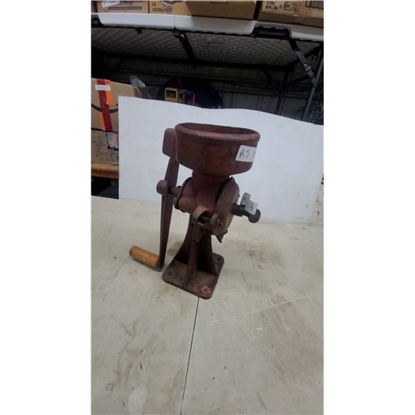 Antique Bell No. 2-A Cast Iron Hand Crank Corn and Grist Mill