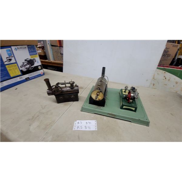 Wilesco D14 Stationary Model Steam Engine with Brass Boiler and Vintage Horizontal Steam Engine