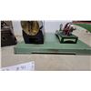 Image 4 : Wilesco D14 Stationary Model Steam Engine with Brass Boiler and Vintage Horizontal Steam Engine