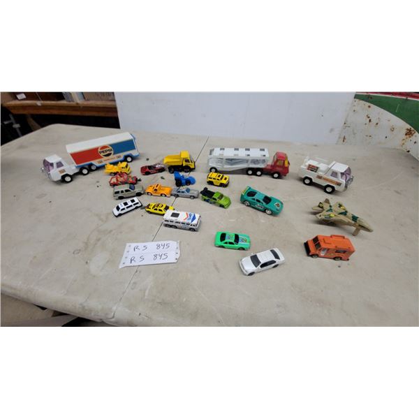 Assortment of Toy Vehicles Including Pepsi-Cola Semi-Trailer Truck, Tonka Dump Truck and More