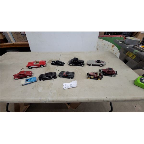 Collection of 10 Die-Cast Model Cars Including Corvette, Bugatti, Nissan 350Z, and More