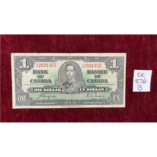 1937 Canada $1 Bill