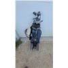 Image 1 : Northwestern Golf Club Set with Irons, Woods, Sword Series III Putter, Blue Bag, and Cart 12x R