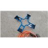 Image 5 : Blue Metal X-Frame Universal Dolly and Orange Heavy-Duty Outdoor Extension Cord