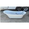 Image 1 : Fiberglass Clawfoot Bathtub, Chrome Faucet, Shower Head, & Four Claw Feet