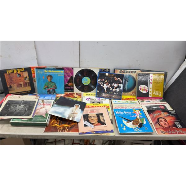 Vinyl LPs & Albums, Incl. Chris De Burgh, The Little Drummer Boy, & More