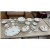 Image 1 : Vintage Limoges France Porcelain Dinnerware Set With Pink Floral and Gold Accent Pattern