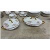 Image 3 : Vintage Limoges France Porcelain Dinnerware Set With Pink Floral and Gold Accent Pattern