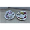 Image 6 : Collection of Eight Vintage Bone China Teacup and Saucer Sets with Floral Patterns