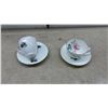 Image 8 : Collection of Eight Vintage Bone China Teacup and Saucer Sets with Floral Patterns