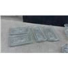 Image 2 : Lot of Mid-Century Clear Pressed Glass Serving Ware, Trays, Bowls, Pitcher, Vase, and More