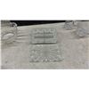 Image 6 : Lot of Mid-Century Clear Pressed Glass Serving Ware, Trays, Bowls, Pitcher, Vase, and More
