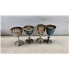 Image 12 : Vintage Silver-Plated Tea and Coffee Service Set with Ornate Tray, Goblets, Bowls and More