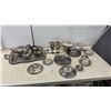 Image 1 : Vintage Silver-Plated Tea and Coffee Service Set with Ornate Tray, Goblets, Bowls and More