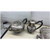 Image 2 : Vintage Silver-Plated Tea and Coffee Service Set with Ornate Tray, Goblets, Bowls and More
