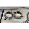 Image 5 : Vintage Silver-Plated Tea and Coffee Service Set with Ornate Tray, Goblets, Bowls and More