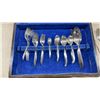 Image 4 : Cased Mid-Century Silver-Plated Flatware Set With Serving Pieces and Collector Spoons and More