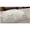 Image 5 : Vintage-Style Off-White Long-Sleeved Wedding Dress with Sheer Overlay and Matching Veil